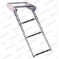 ESCALERA TELESCOPICA INOX, 3p, 85 x 41cm