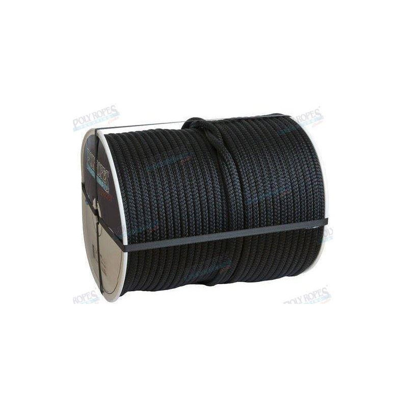 CABO AMARRE TRENZADO POLYROPES, FLEXILINE, NEGRO, 16mm, p/m