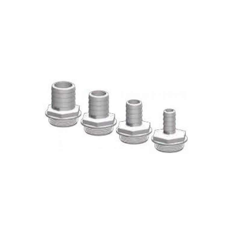 ENTRONQUE MACHO, 1-1/2", 19mm BSP BLANCO, TRUDESIGN