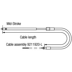 Teleflex - CABLE DIRECCION C-230, 5,50mts