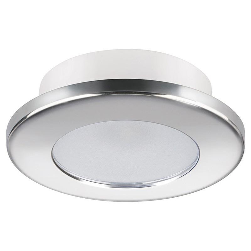 PLAFON LUZ QUICK, TED C, LED NATURAL, IP40. 10-30 v, 2w, INOX