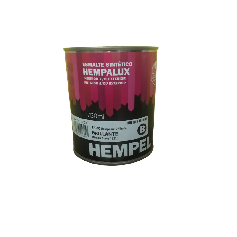 ESMALTE HEMPALUX BLANCO, 1E210 BRILLANTE, 52960, 3/4L...