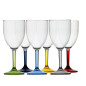 PARTY COPAS AGUA / VINO, BASE COLORES, 6u