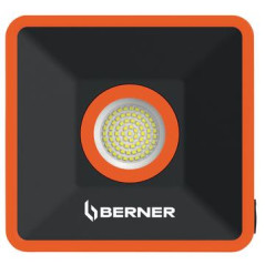 Berner - FOCO LED 32w, IP54 c/SOPORTE y CABLE 5m, CARCASA NEGRA, 210 x 221 x 92mm, 230v, 3500 lm