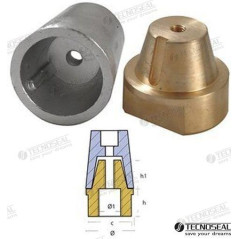 Tecnoseal - ANODO RADICE COMPLETO EJE 100mm, Zn