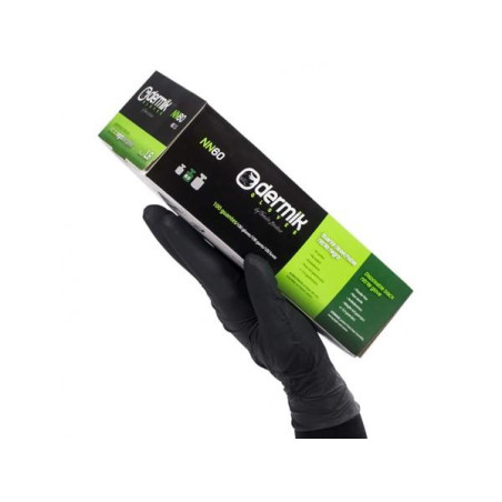 GUANTES NITRILO NEGROS 6g, SIN POLVO (100), CAJA T-XL