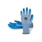 GUANTES NYLON GRIS c/NITRILO AZUL T-9