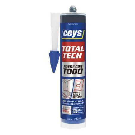 Ceys - ADHESIVO Y SELLADOR MS-TECH, TRANSPARENTE, CARTUCHO, 290ml