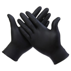 Mikalor - GUANTES NITRILO, NEGROS, T/M, CAJA 100unid.