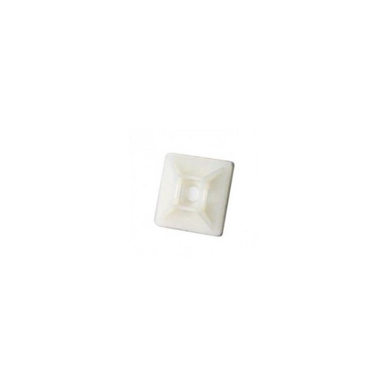 BASE ADHESIVA BLANCA, p/BRIDAS NYLON, 3,6mm p/UNIDAD