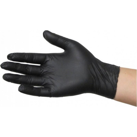 GUANTES NITRILO S/P, T/G NEGRO -0646-100ud