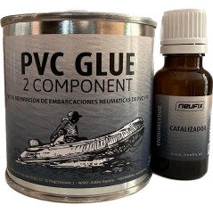 Adeco - ADHESIVO PVC GRIS, KIT PROFESIONAL 125ml.