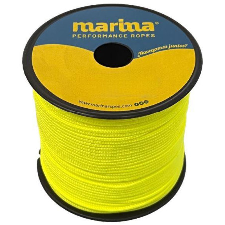 Marina Performance Ropes - CABO MARINA PES HT, AMARILLO NEON VERDE MILITAR, CARRETE, 25m, 2mm