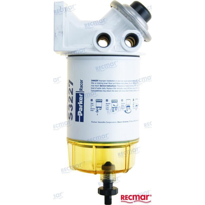 FILTRO COMBUSTILBE RACOR c/PURGADOR, 341 l/h, 30 psi