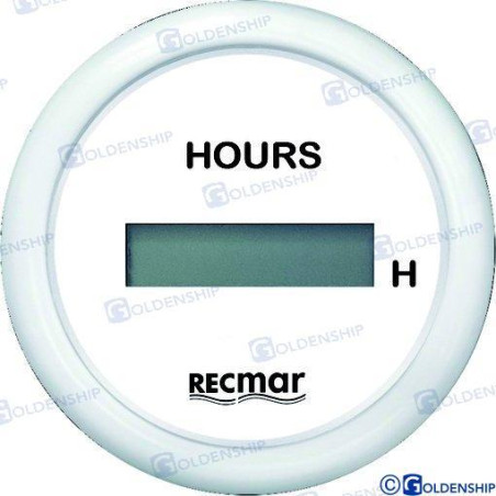 RELOJ CUENTAHORAS DIGITAL, 51mm, BLANCO