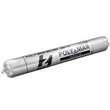 ADHESIVO SELLADOR JUNTAS, POLYMAR, MS945, NEGRO, 600 ml