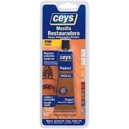 Ceys - MASILLA RESTAURADORA MADERA, COLOR SAPELI, CEYS, CARTUCHO, 280ml