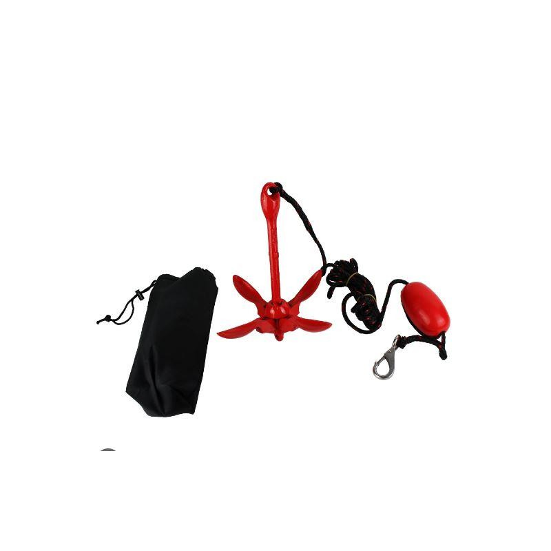 ANCLA PLEGABLE, 1,6 Kg c/7,6 m DE CABO Y BOLSA