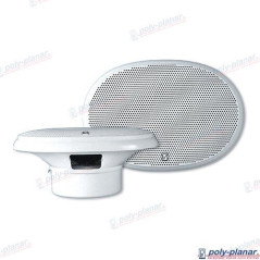 Poly-Panar - PAR ALTAVOCES, 6" x 9", BLANCO, POLY-PLANAR