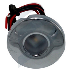 LUZ CORTESIA ROUND INOX, 12v, LUZ ROJA