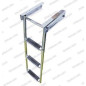 ESCALERA PLEGABLE INOX, 5 PELDAÑOS TECA