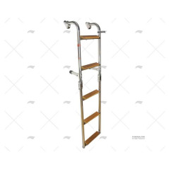 ESCALERA PLEGABLE INOX 4 PELDAÑOS