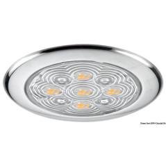 Osculati - PLAFON INOX PULIDO ESPEJO, 5 LEDS BLANCOS, 94mm, 2900-3200, 12v, 3w, 84 LUMENS (IPC6180)