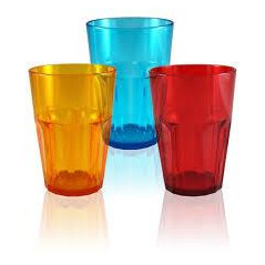 VASOS GRANITI COLORES, 35cl, 84 x 120mm, JUEGO DE 6, RECICLADOS E IRROMPIBLES