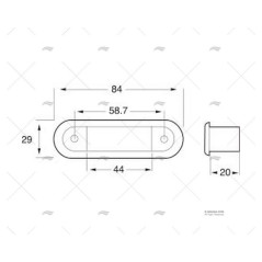 Hella - LUZ CORTESIA, HELLA OBLONG, INOX, 10-33v, EMPOTRABLE, BLANCO CALIDO, 2XT 980 869-401