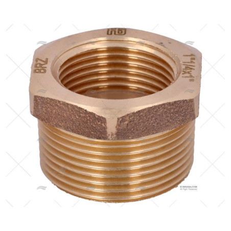 REDUCCION BRONCE MACHO 1-1/4", HEMBRA 1"