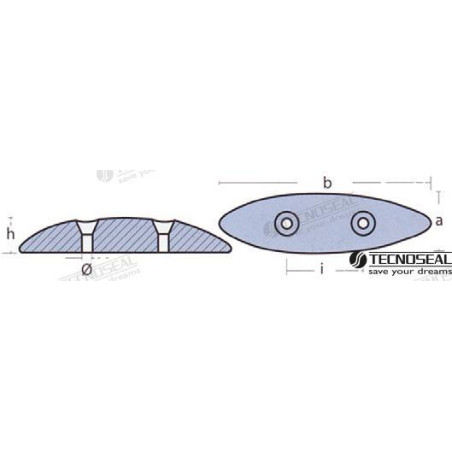 ANODO PEZ OVAL Zn, 145mm