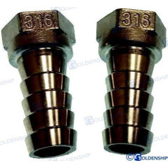 ENTRONQUES HEMBRA INOX (2), 3/8" x15 mm