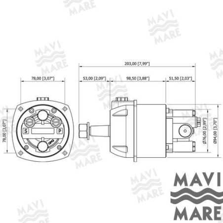 BOMBA DIRECCION HIDRAULICA, MAVI MARE, GM3-MRA           